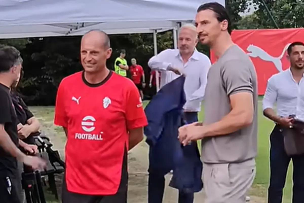 Allegri e Ibrahimovic insieme a Milanello
