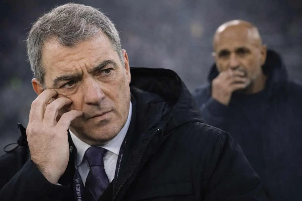 Comolli e Spalletti con sguardo dubbioso